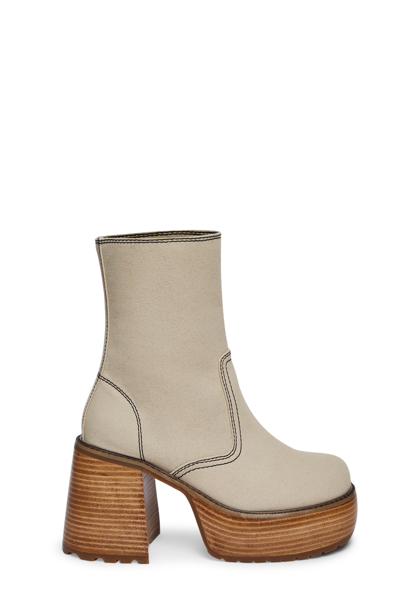 Delia s Faux Suede Platform Ankle Boots Off White Dolls Kill