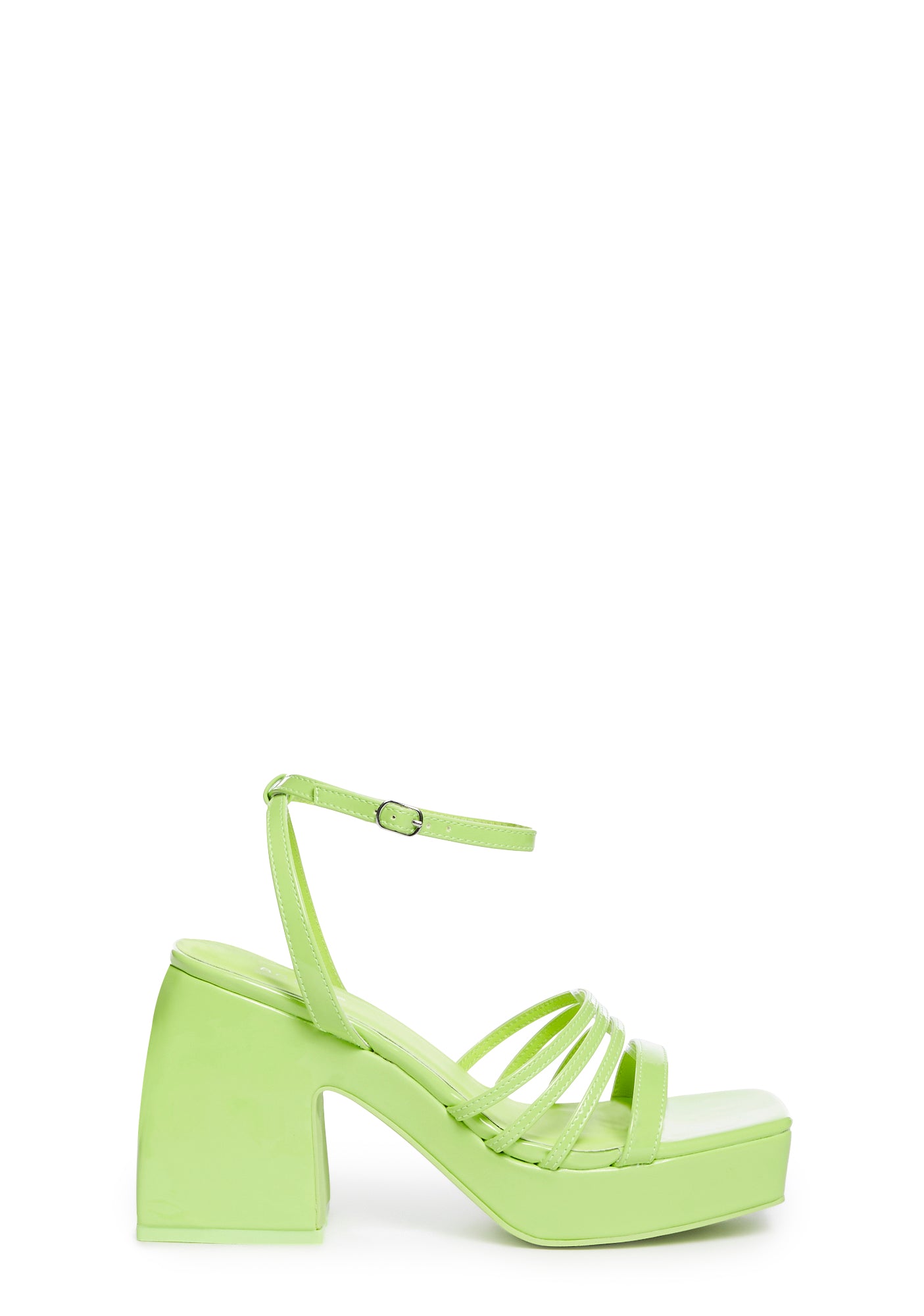 Neon green block heels deals