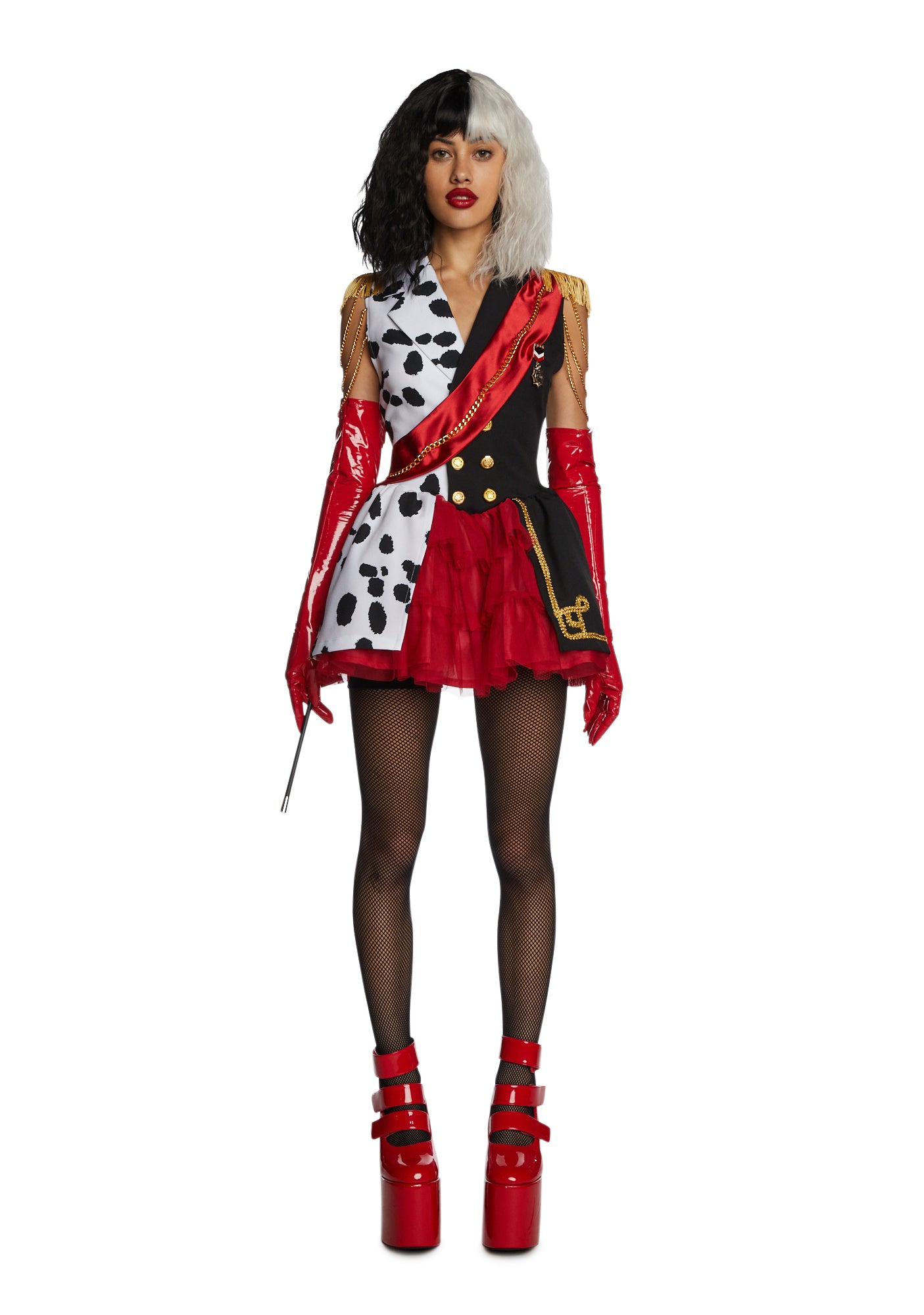 Cruella De Vil Emma Stone Black White 2021 Cosplay Costume Cruella De Vil Emma Stone Black White 2021 Cosplay Costume
