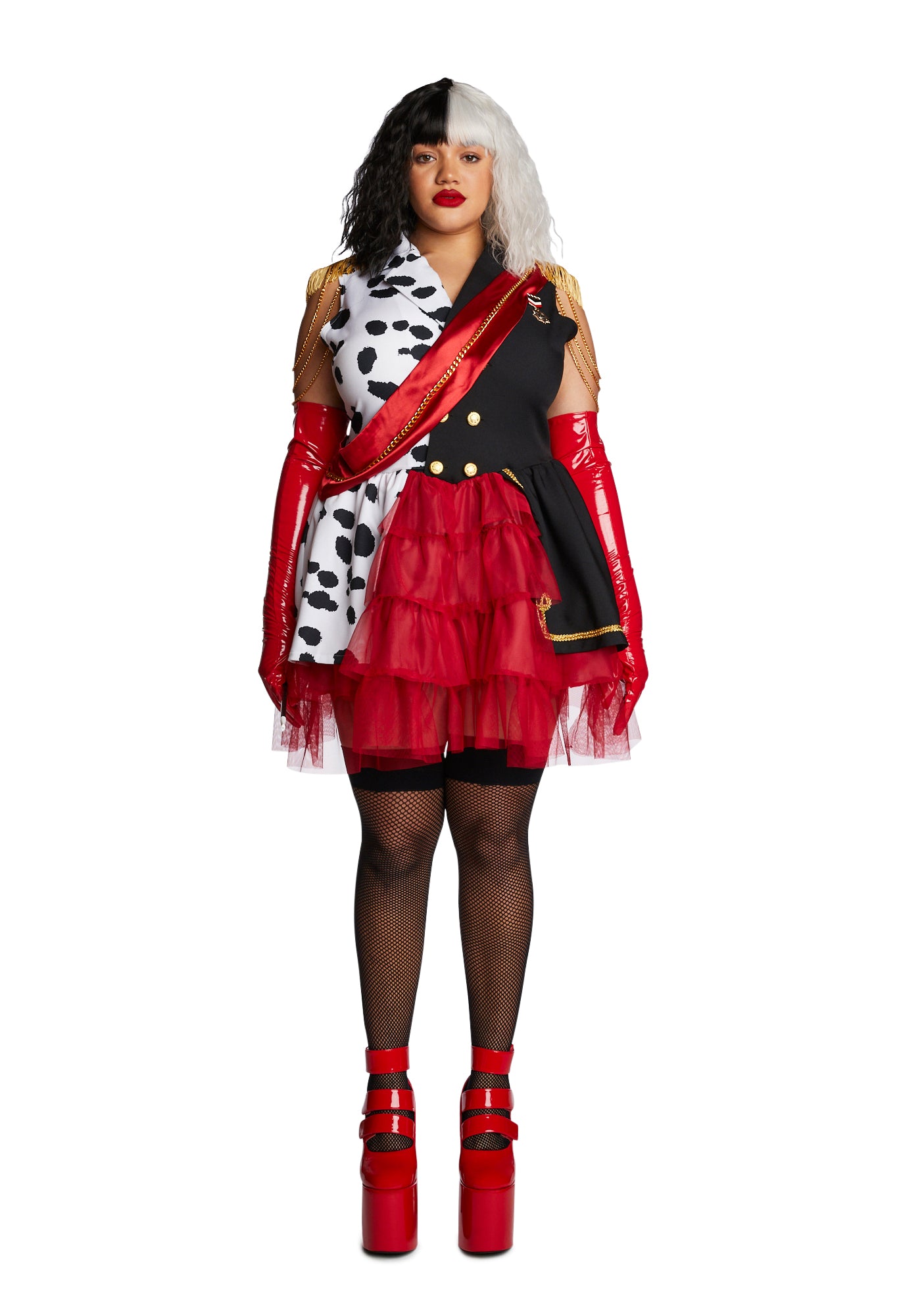 Cruella de vil coat plus size hot sale