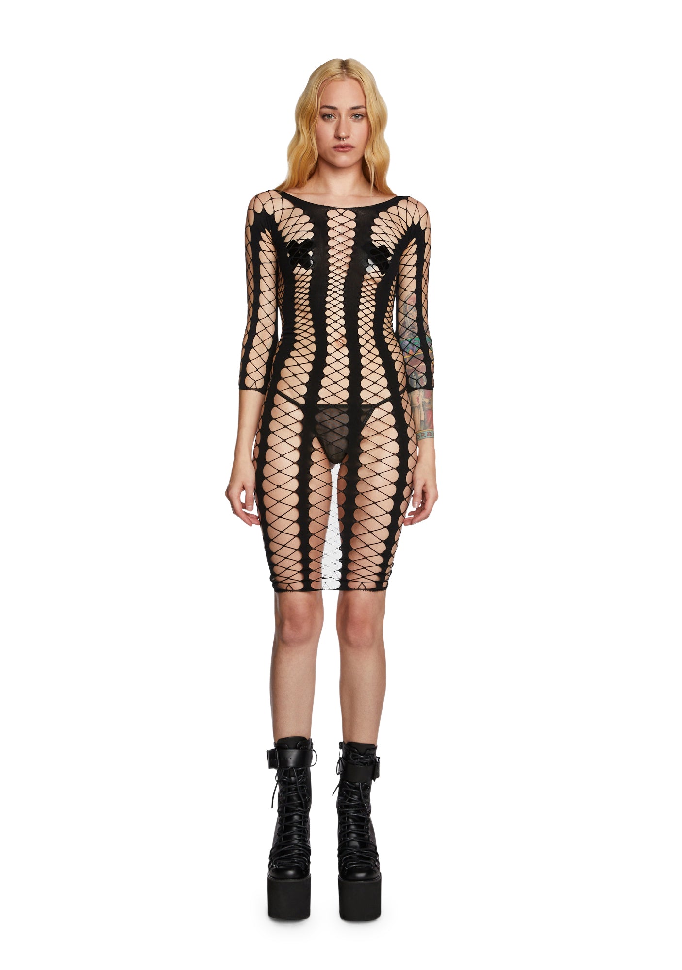 fishnet bodycon dress Fishney Bodycon Dress