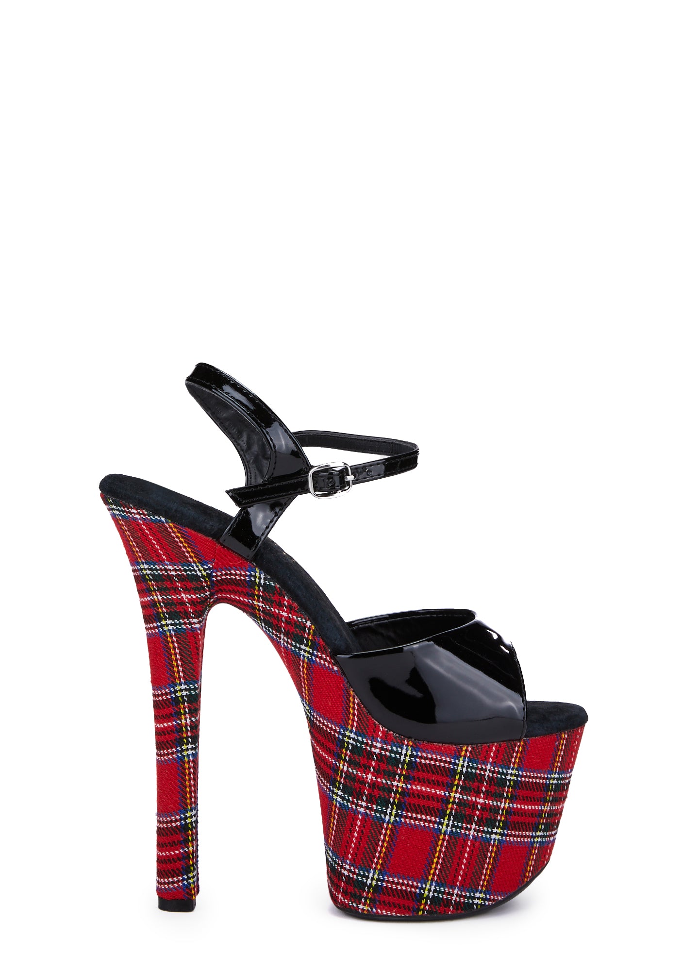 Plaid platform shoes best sale