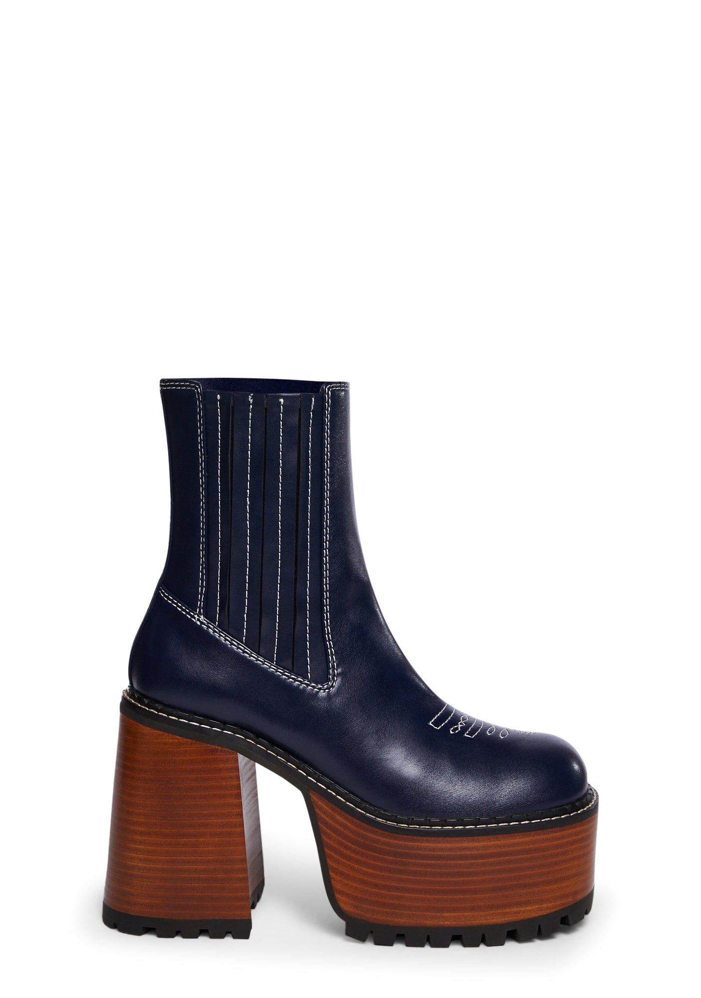 Navy platform boots on sale