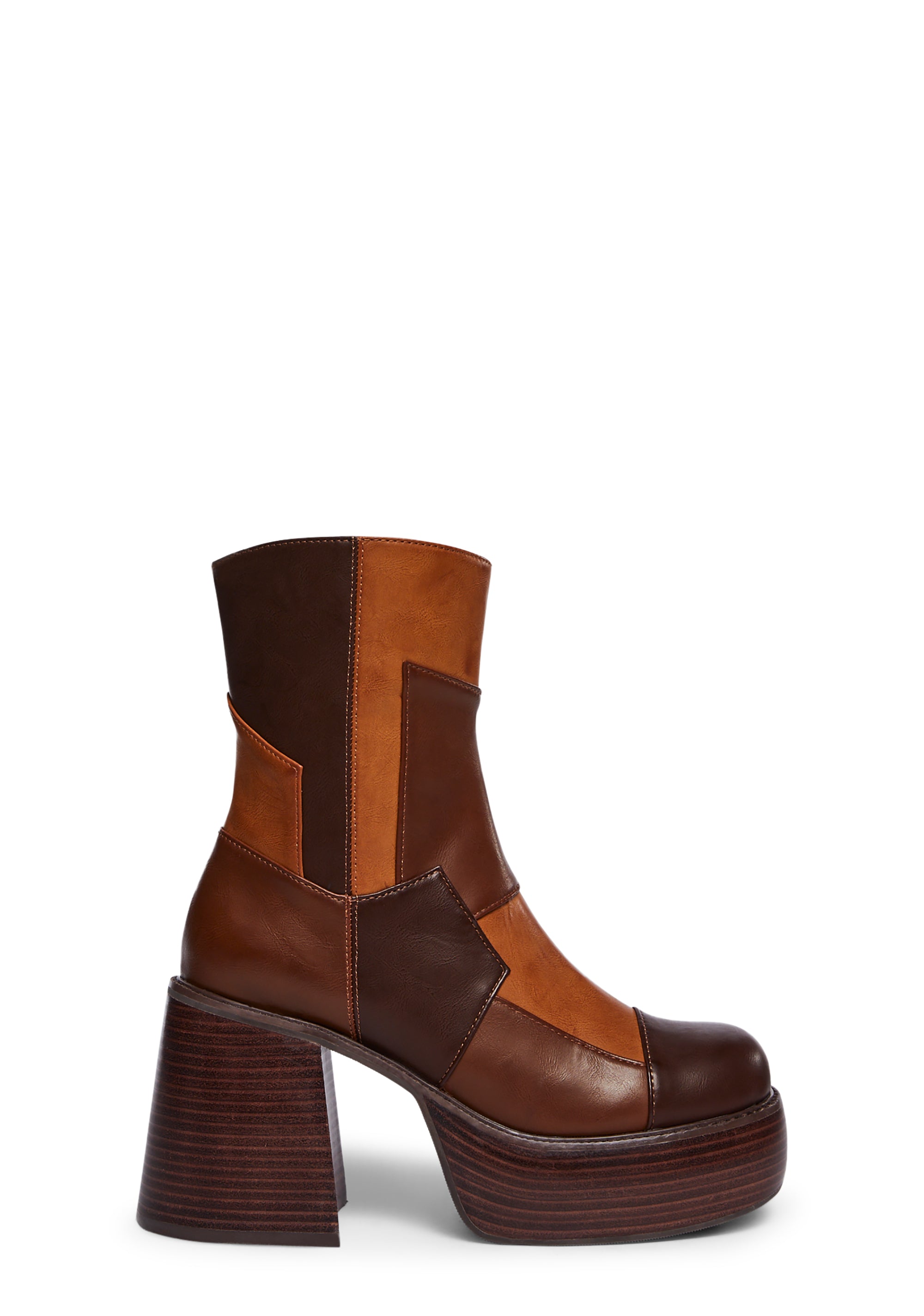 Delia's PU Knee High Platform Boots - Light Brown – Dolls Kill