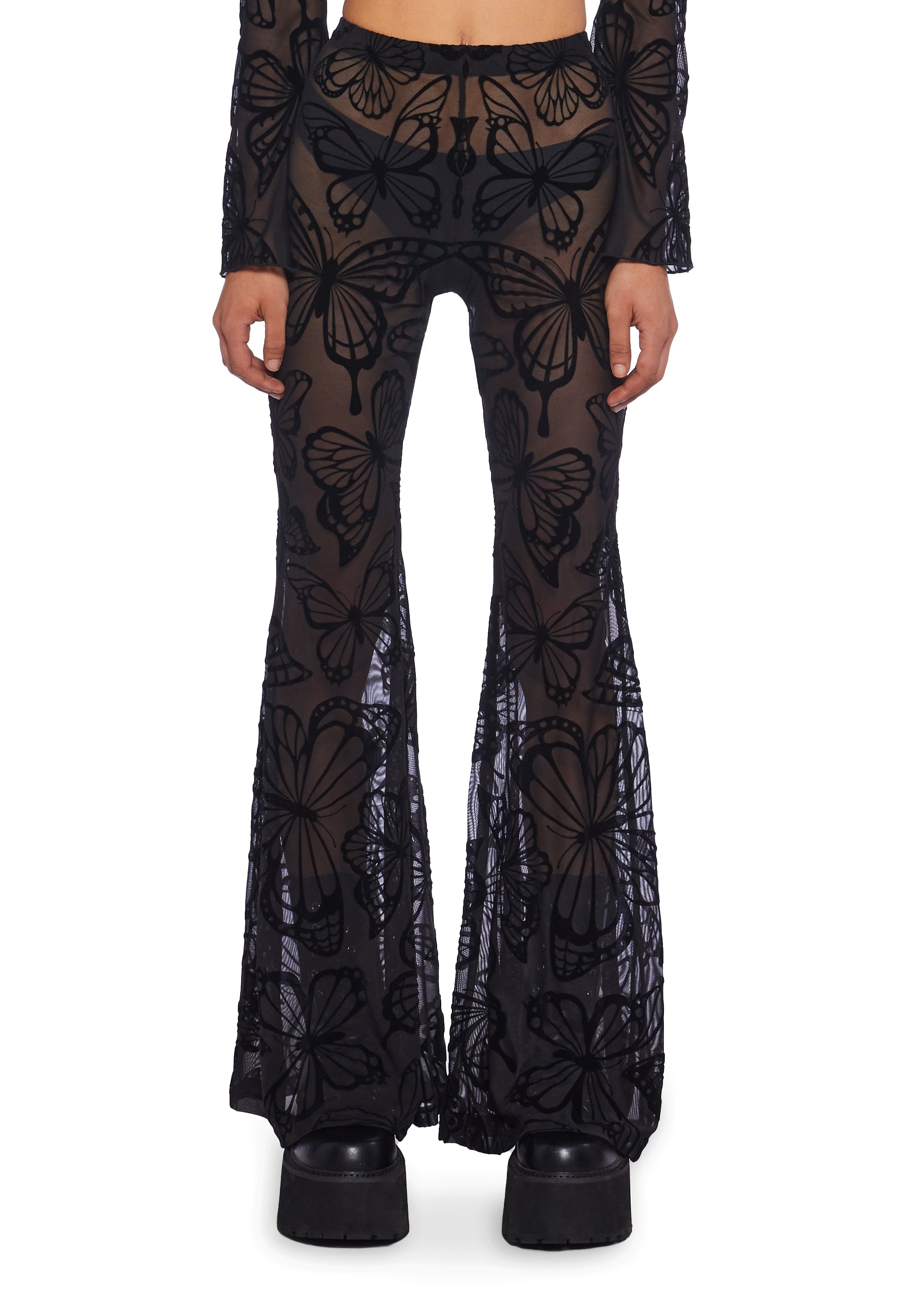 Butterfly flare pants hot sale