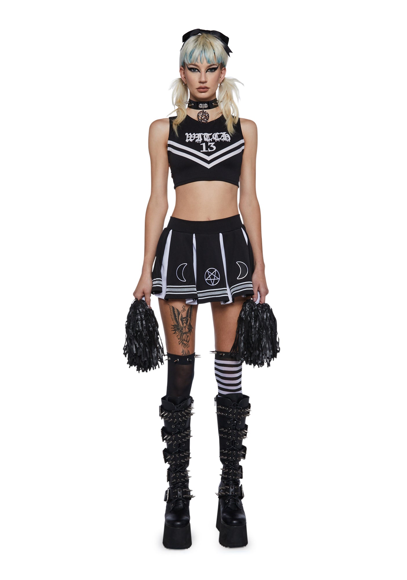 Sexy Devil Cheerleader Halloween Costume Set – Dolls Kill