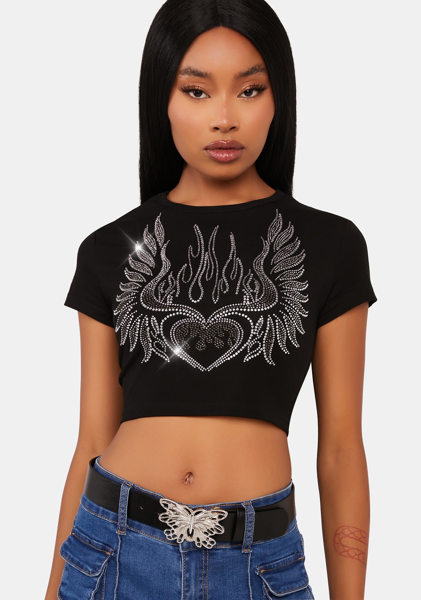 Women's Flowy Cropped Tee – New Money Movement