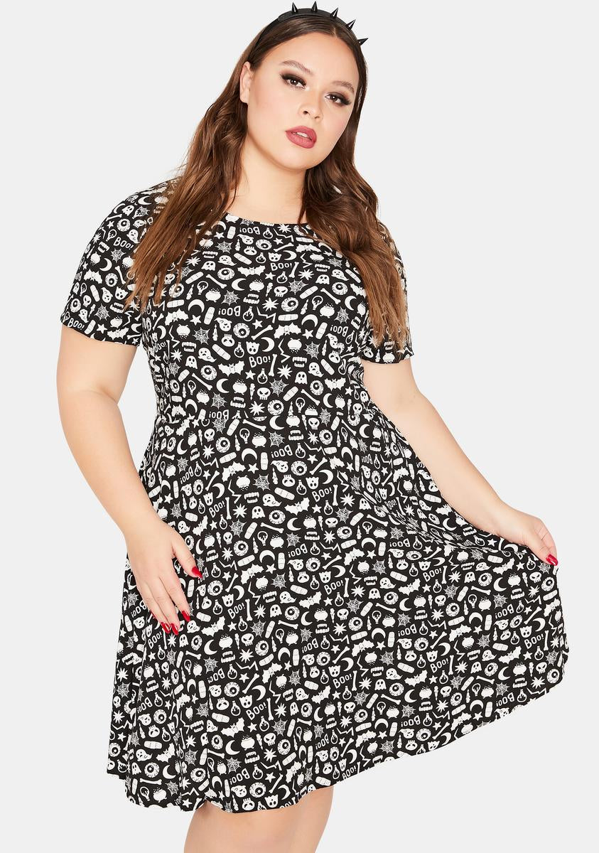 Black Friday Curve Magic Mix Mini Dress – Dolls Kill