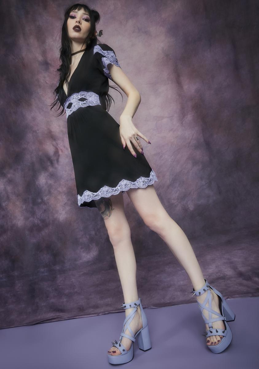 katherine pierce black dress Widow Pastel Spiked Patent Platform Heels