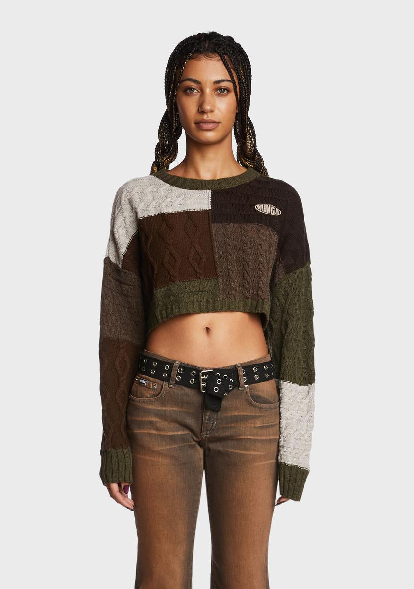 Linen Gima Patchwork Uma Sweater main image 1