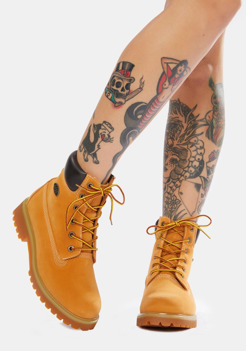 Lugz Tan Convoy 6-Inch Boots – Dolls Kill