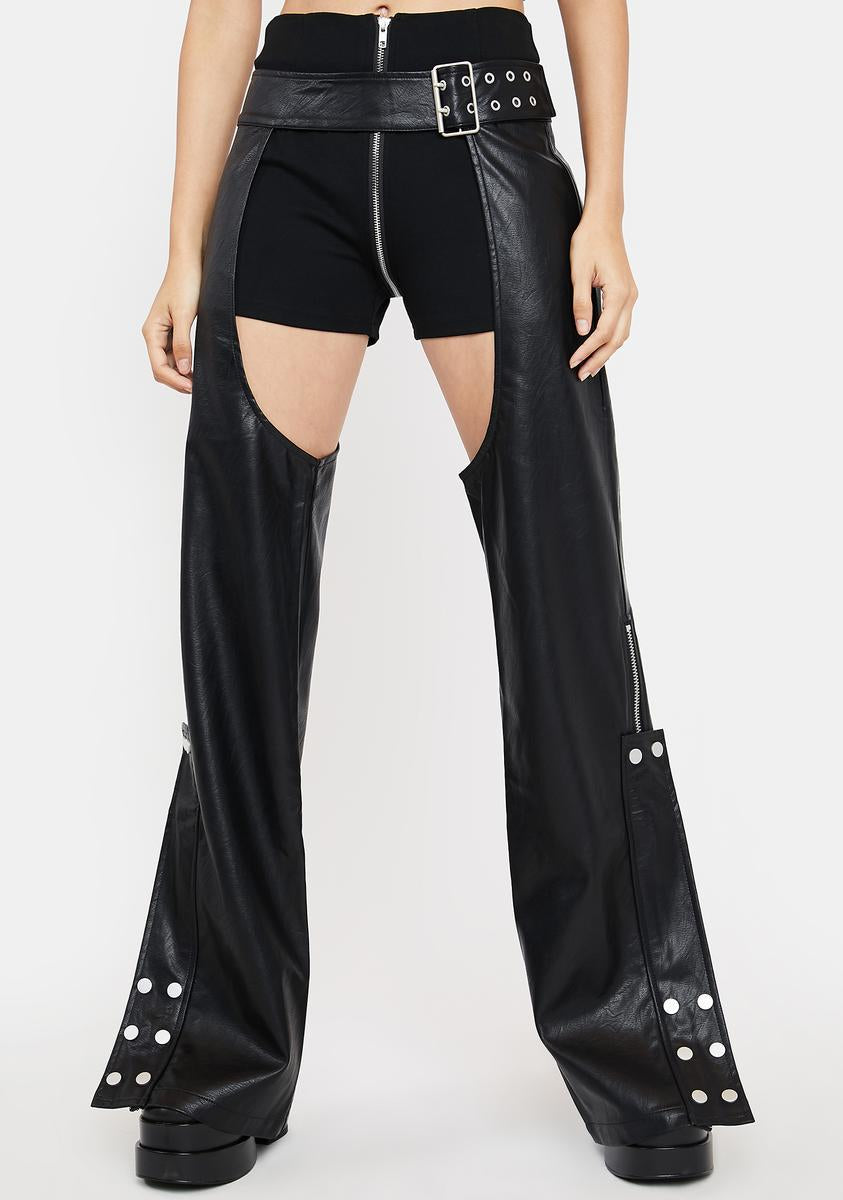 The Kript Chap Pants Black Dolls Kill