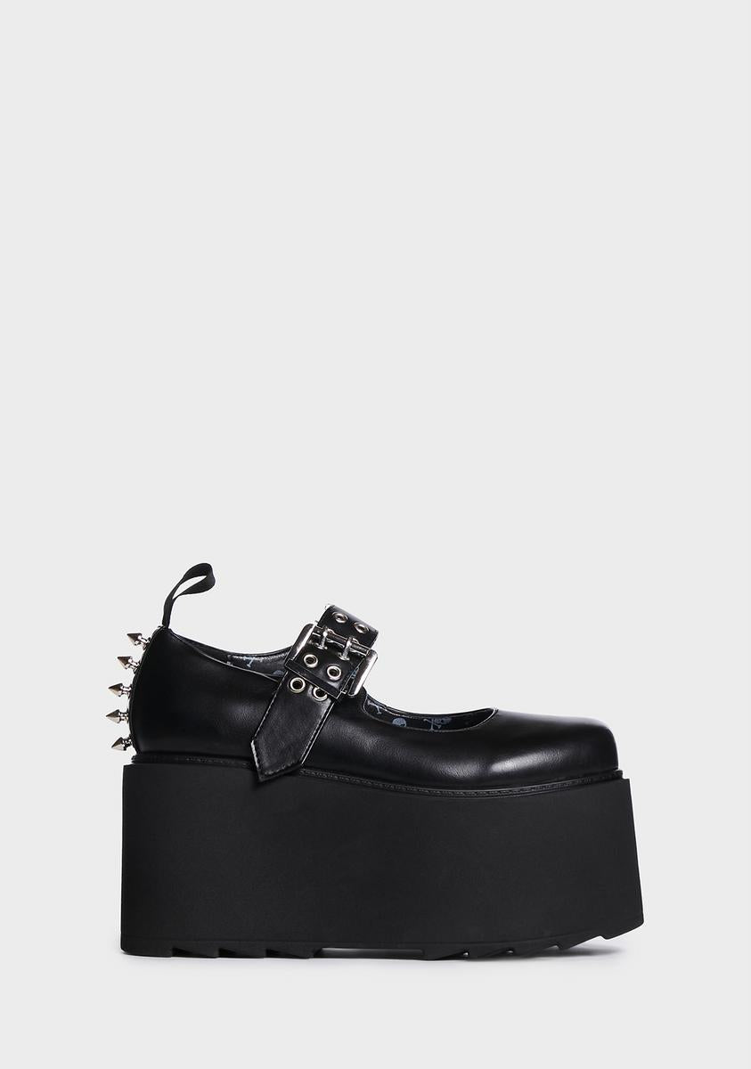 Black flatform shoes sale
