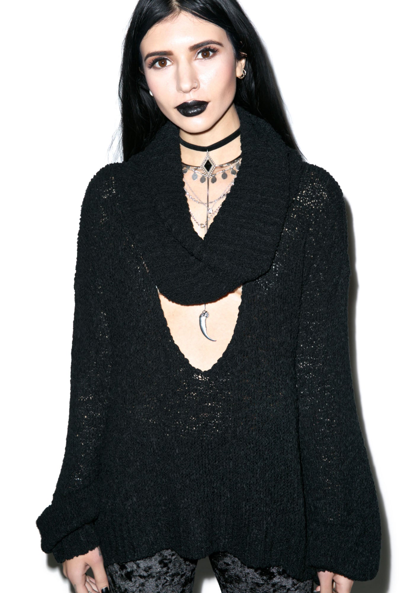 Scandal Knit Crop Dolls Kill