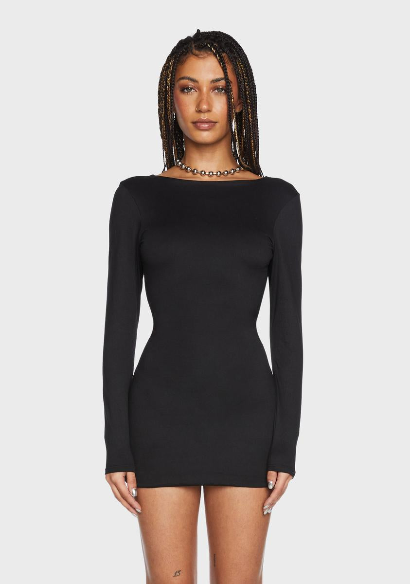 Open Back Bodycon Mini Dress