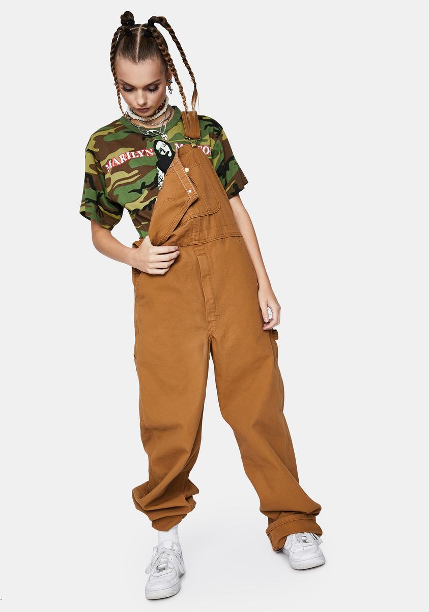 Brown Duck Bib Overalls – Dolls Kill