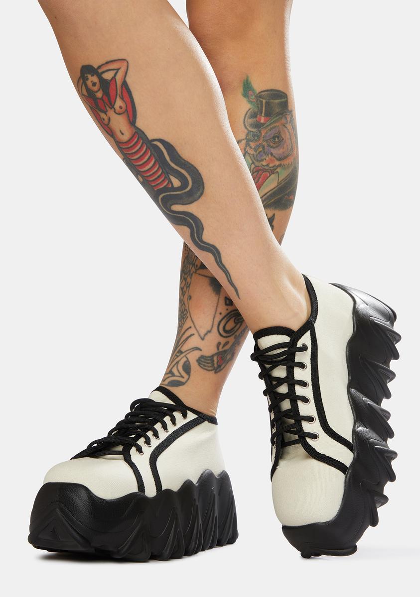 Lamoda White Easy Life Chunky Platform Sneakers â Dolls Kill