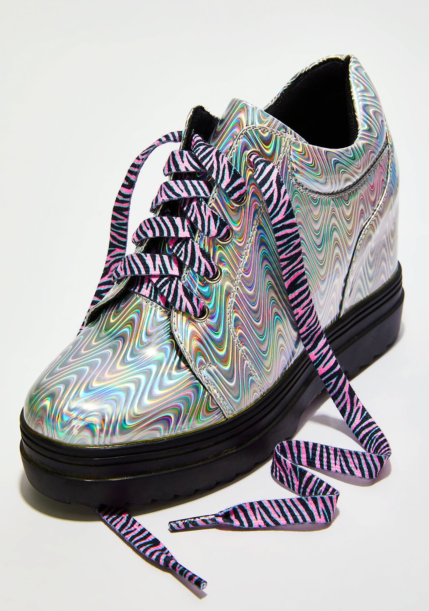 Wild Child Zebra Shoelaces Dolls Kill