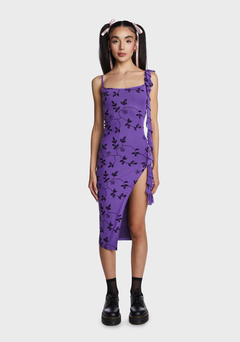 Floral Ruffle Midi Dress