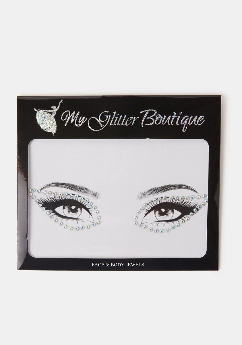 Eye Framing Rhinestone Eye Gems Silver/Iridescent Dolls Kill