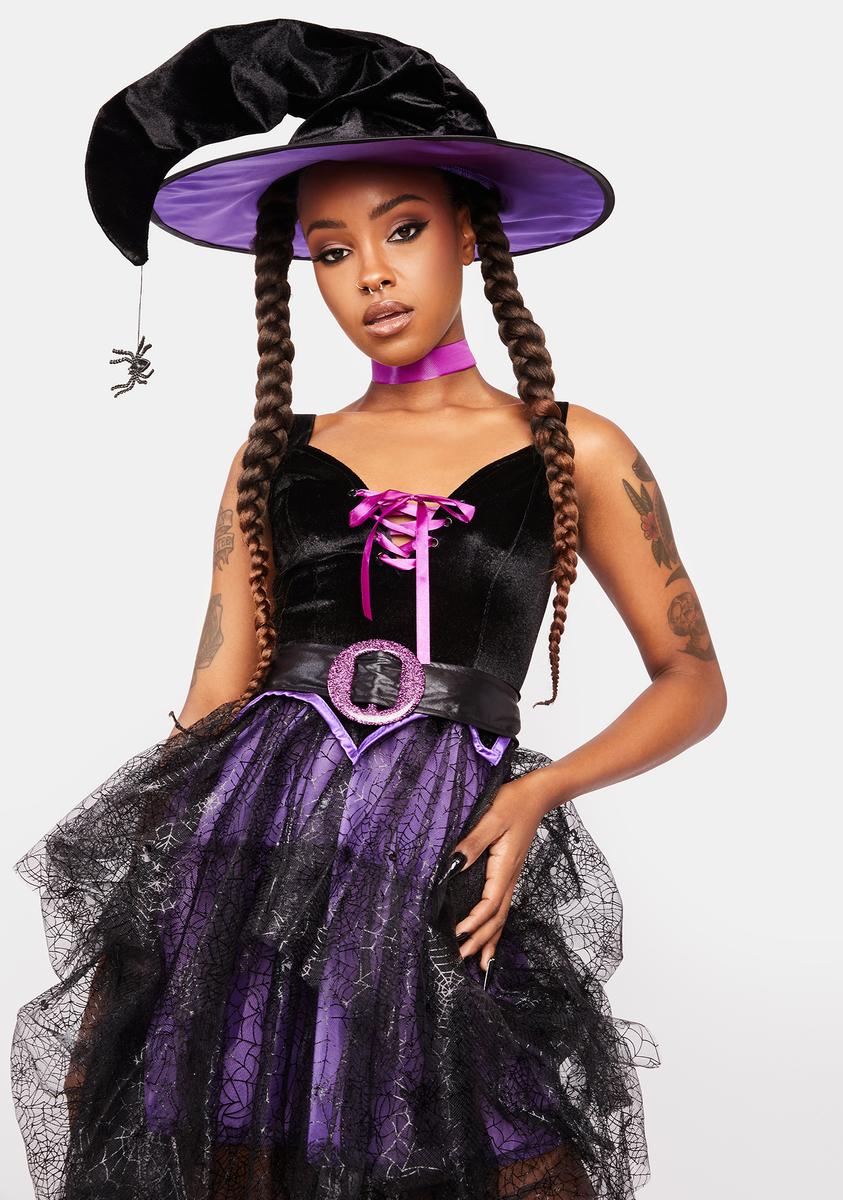 Boo-Tiful Witch Costume Set - Black/Purple Dolls Kill Boo-Tiful Witch Costume Set - Black/Purple Dolls Kill