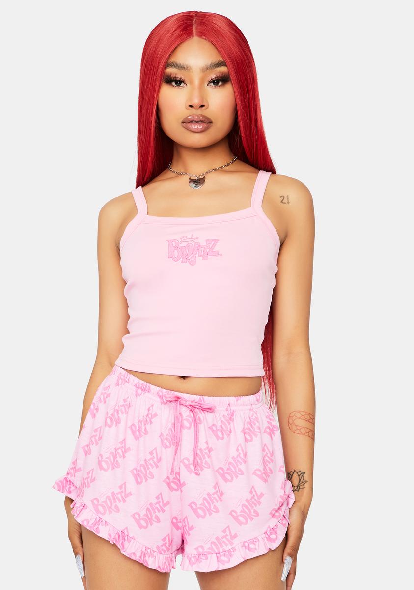 Dolls Kill x Bratz Logo Tank Sleep Set - Pink