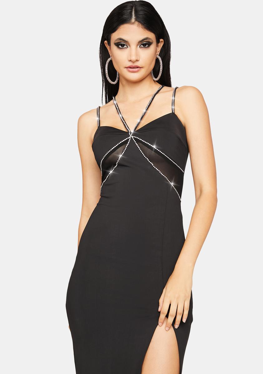 Rare London Diamante Detailed Glitter Maxi Dress - Black Dolls Kill Rare London Diamante Detailed Glitter Maxi Dress - Black Dolls Kill