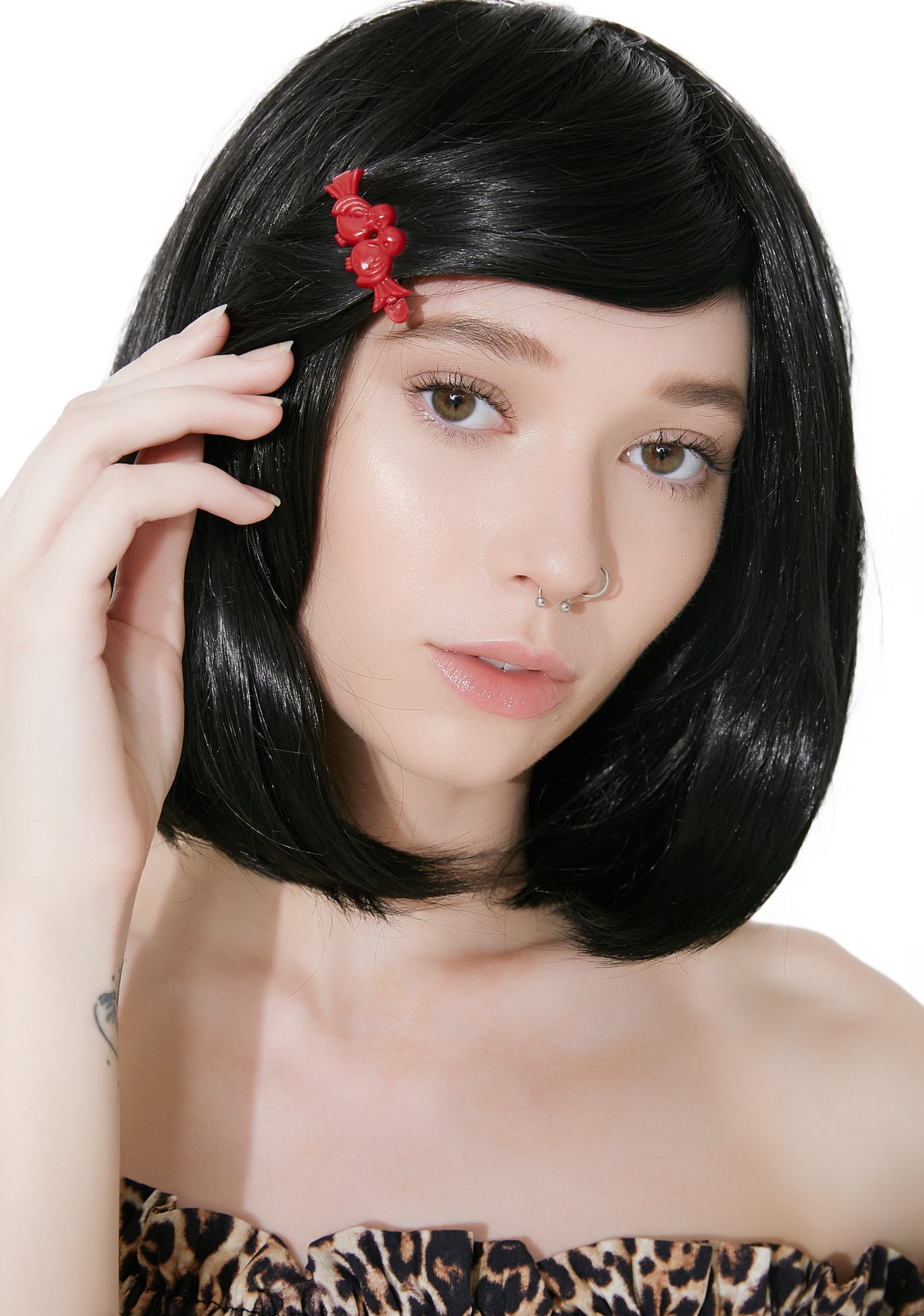 Burner Rockstar Wigs Black Wig – Dolls Kill display picture 1