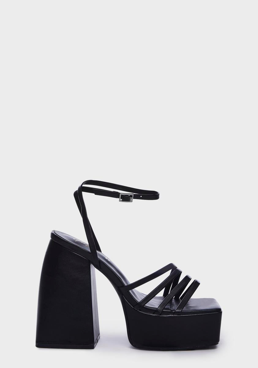 strappy platform block heels
