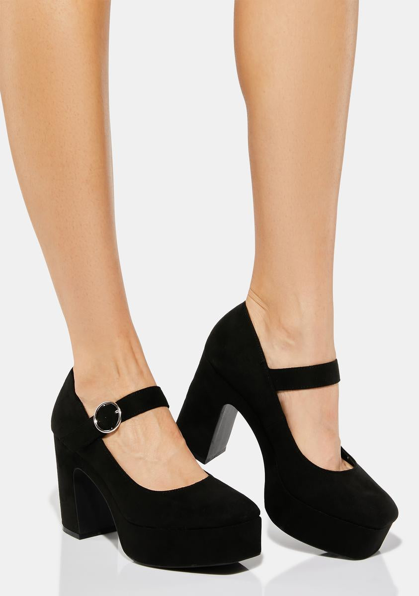 Chinese Laundry Shaped Platform Heel Mary Jane Shoes – Dolls Kill