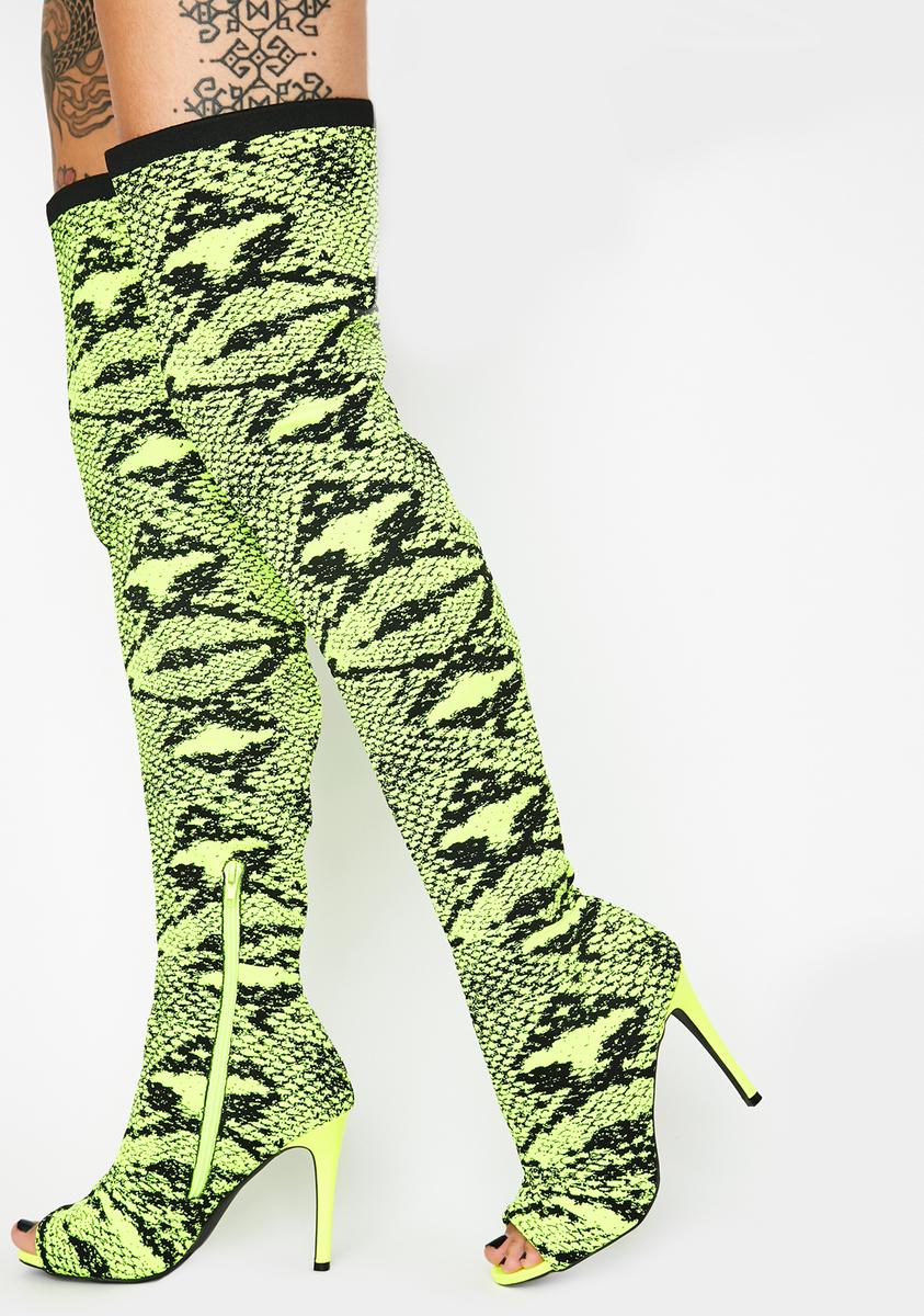 Neon snakeskin boots Outlet