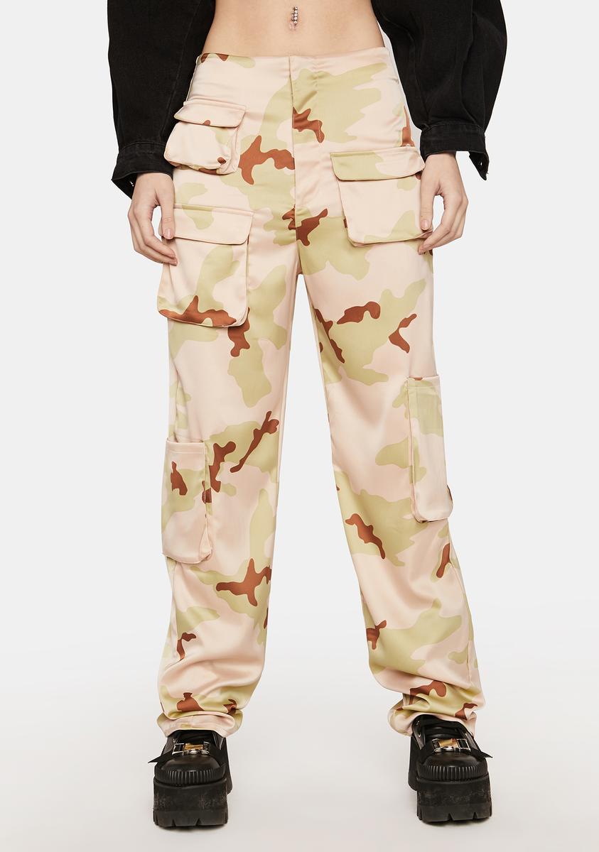 Satin camo pants sale