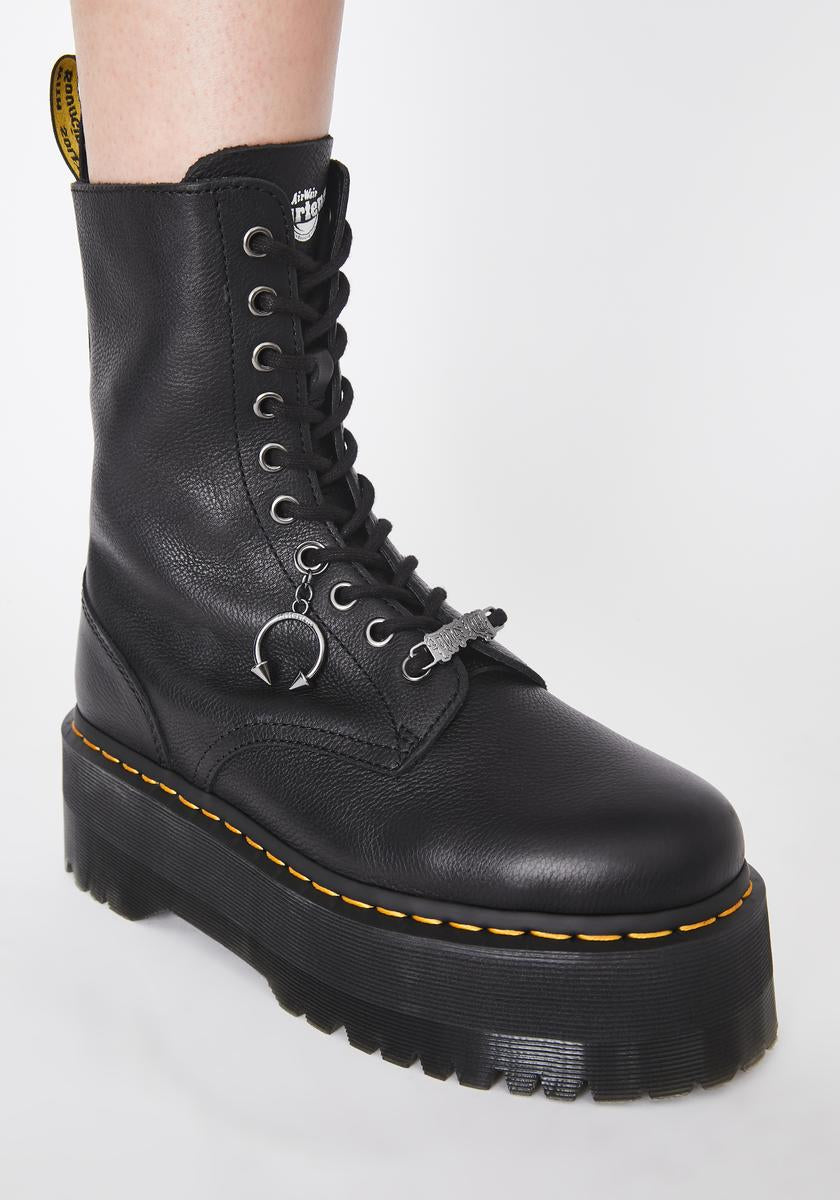 Dr Martens x Dolls Kill Jadon Max quad flatform ankle boots in black