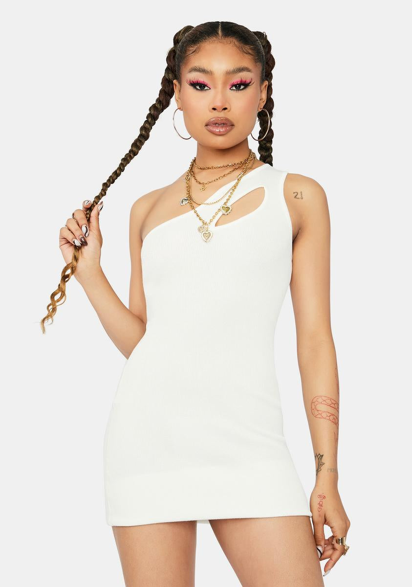 One Shoulder Cutout Bodycon Dress