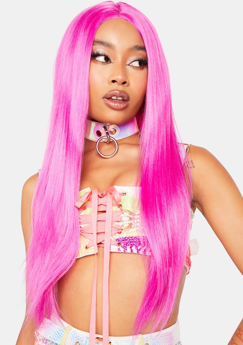 Lit Unicorns Hot Pink Wig – Dolls Kill