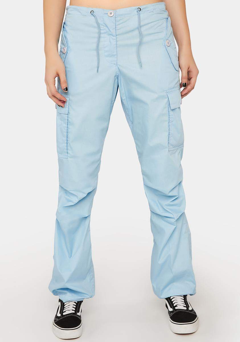 UFO Contemporary Baggy Hipster Cargo Pants Light Blue – Dolls Kill