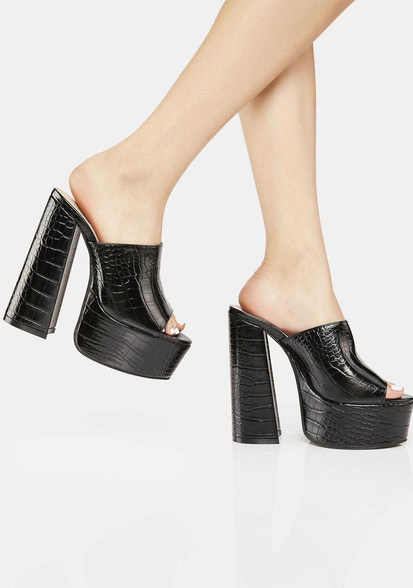 靴 DOLLSKILL GRAY BAHAMA WEDGE HEELS 24cm Generation Kiss Vegan Leather Clear Strap Studded Wedge