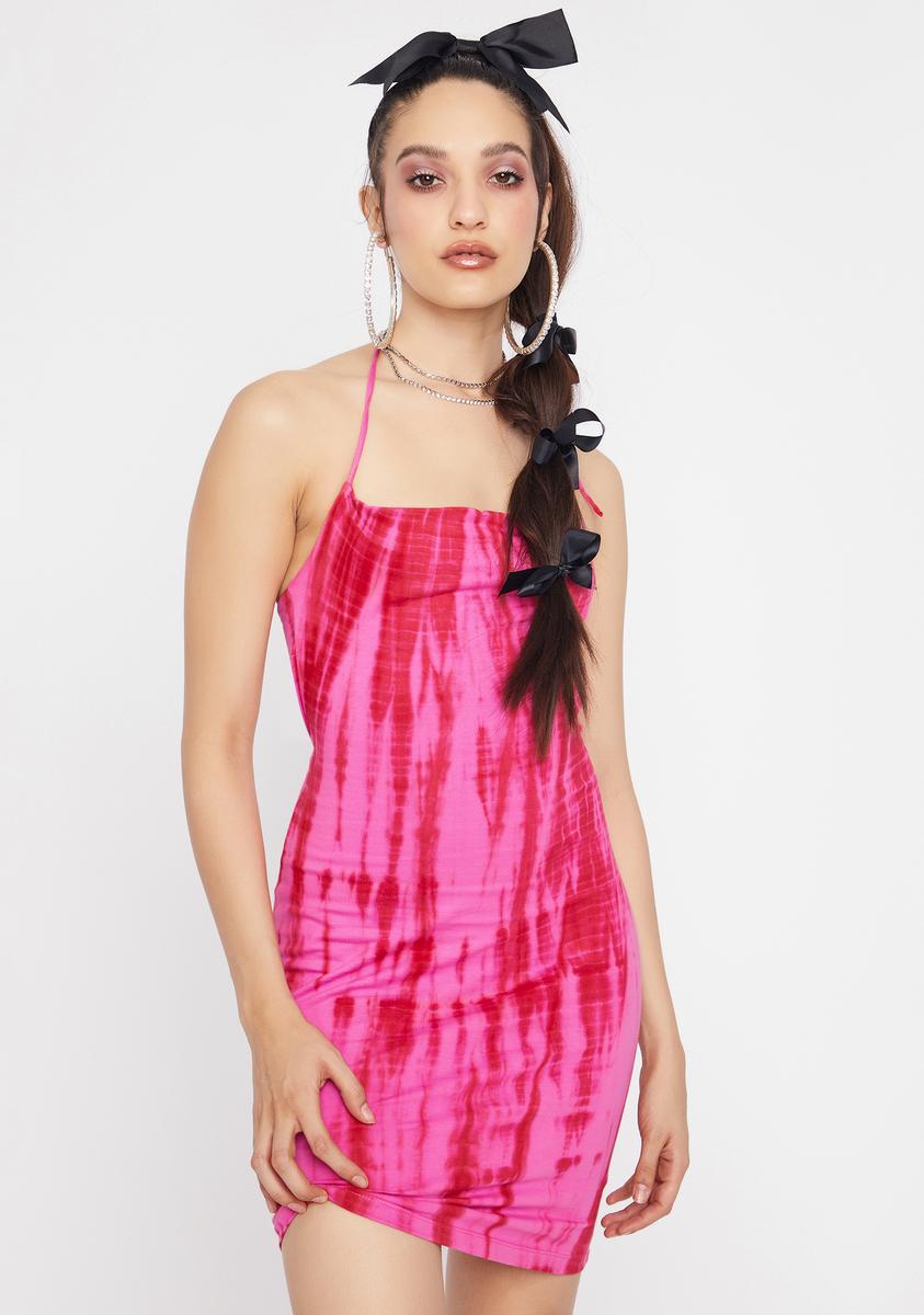 Cute Mistake Tie Dye Berry Splash Savage Mini Dress – Dolls Kill