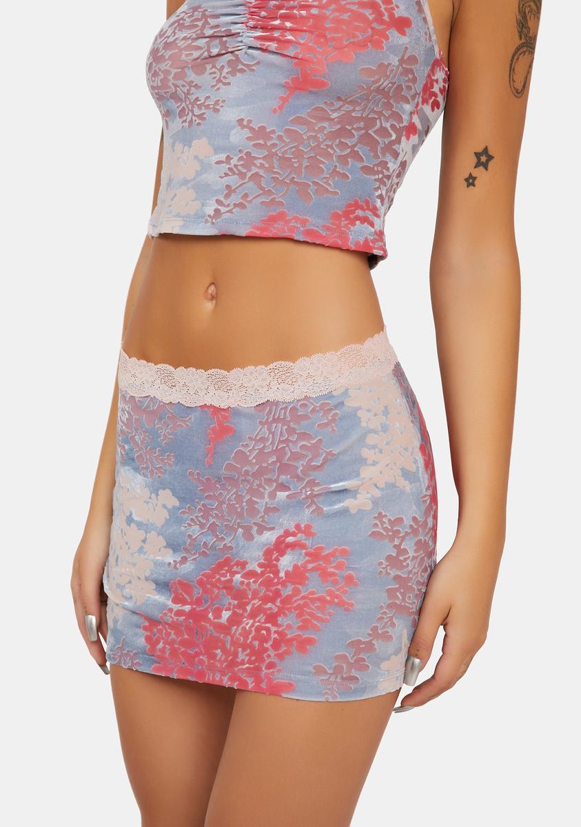 Jaded London Floral Lace Mini Skirt