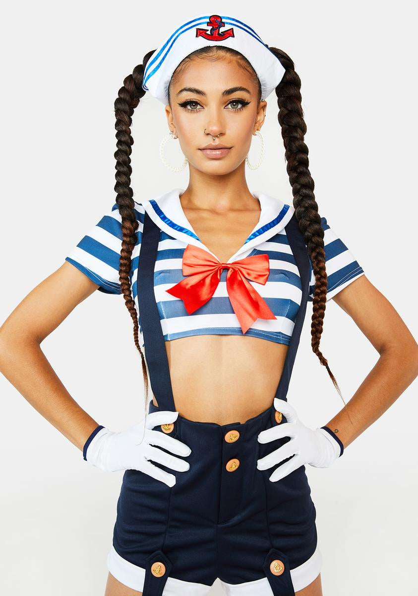 why is my tongue vibrating Women's Sexy Sailor Costume Starlinelingerie Baby Blue / M (UK 10-12) / (US 8 -10) main image 0