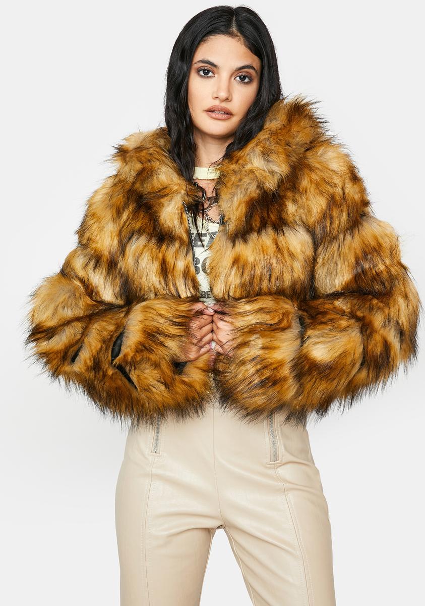 Chewy V Aspen Fur Coat: Tan Brown – Barks First Avenue