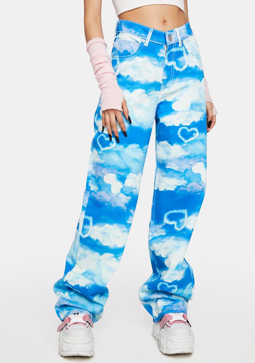 Cloud sales print jeans