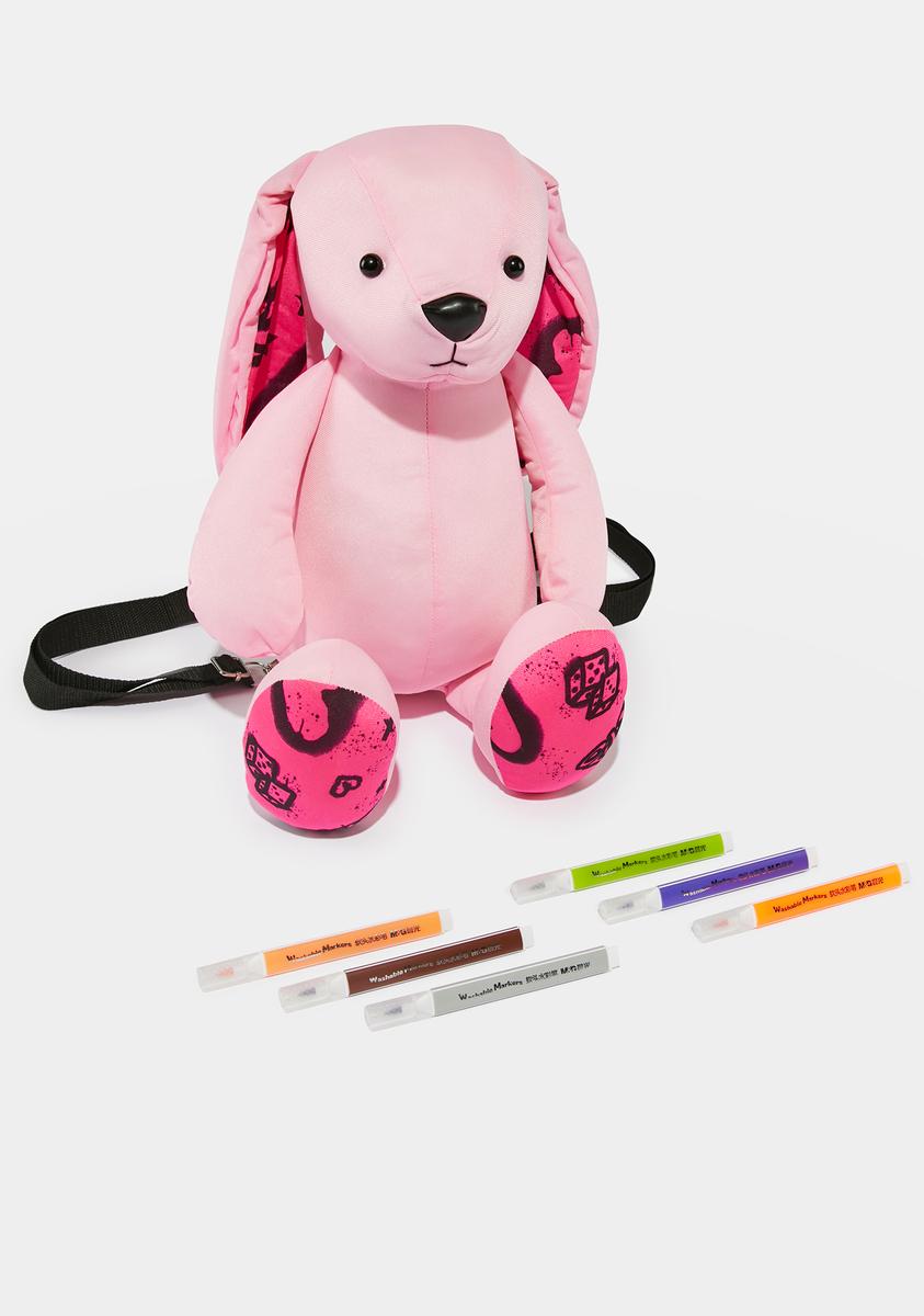 Club Exx Graffiti Bunny Backpack - Pink – Dolls Kill