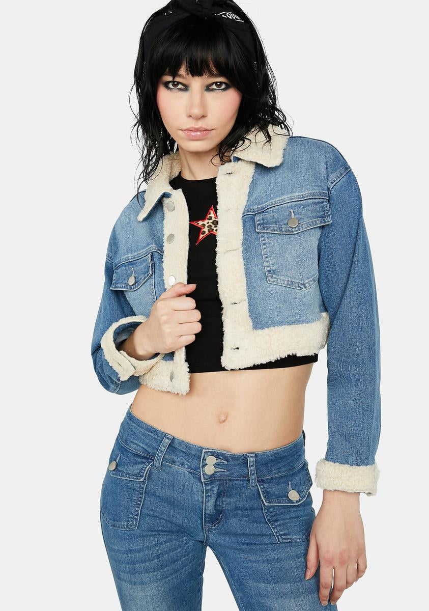 Cropped denim online jacket target