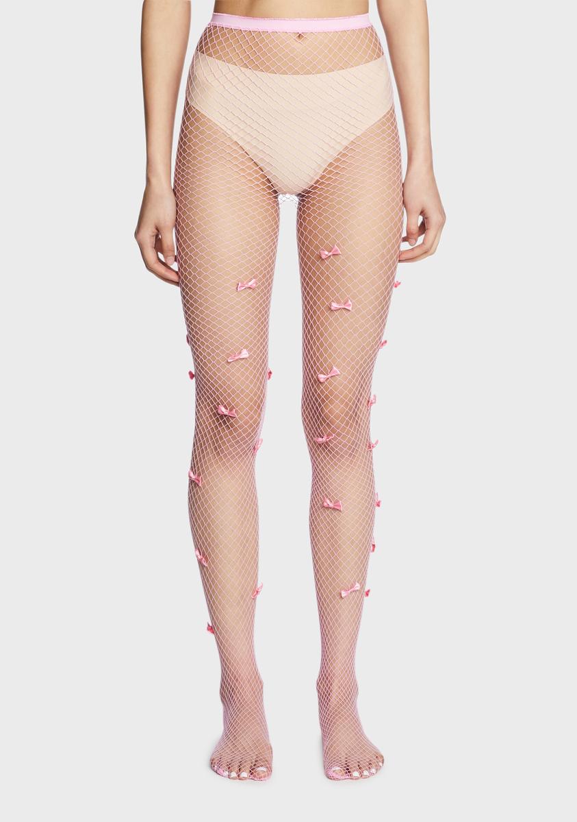 Baby pink fishnet best sale tights