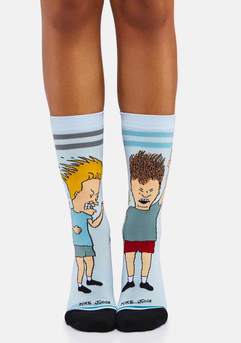 Stance Beavis And Butthead Crew Socks - Multi – Dolls Kill