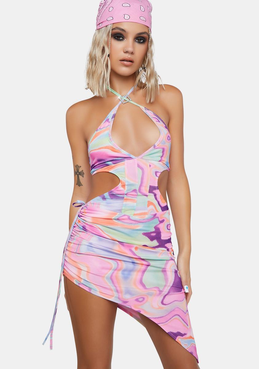 swirl cut out dress Spiral Mini Dress MOWALOLA
