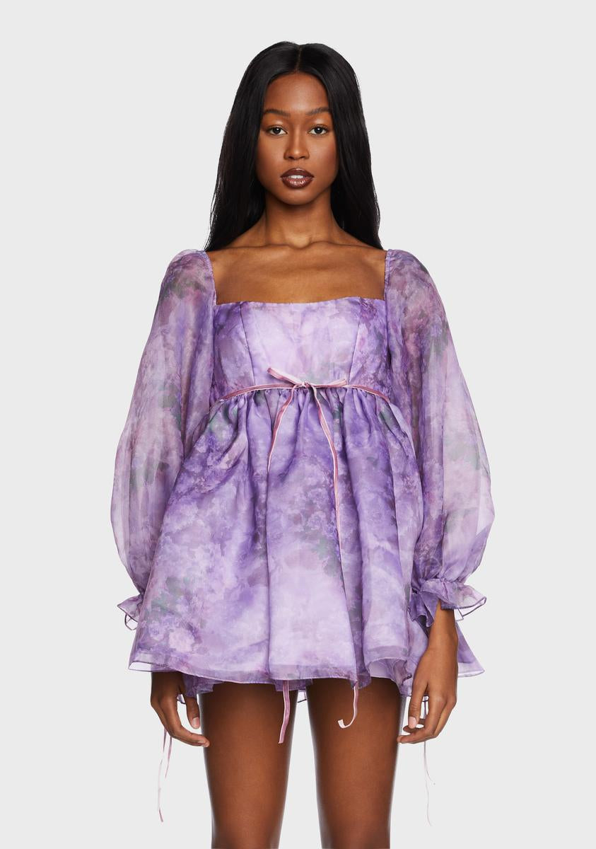 babydoll dress purple Beyond Basic Babydoll Dress in Dusty Purple