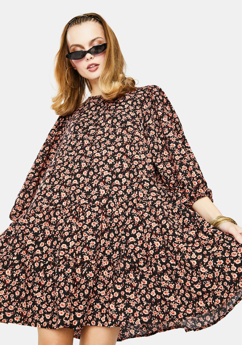 dolls kill tea party dress Plus Size Sugar Thrillz Brocade Puffy Sleeve Mini Dress