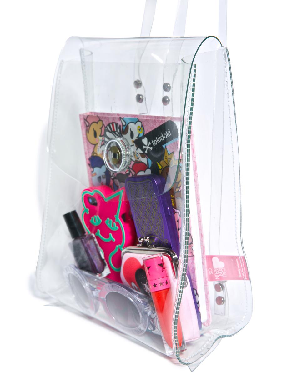 clear plastic mini backpack Clear Mini Backpack – Dolls Kill